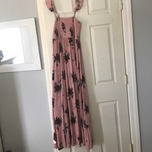NEVER WORN pink floral maxi dress